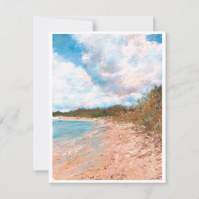 Carte Plage Côte Michigan Shoreline (Devant)