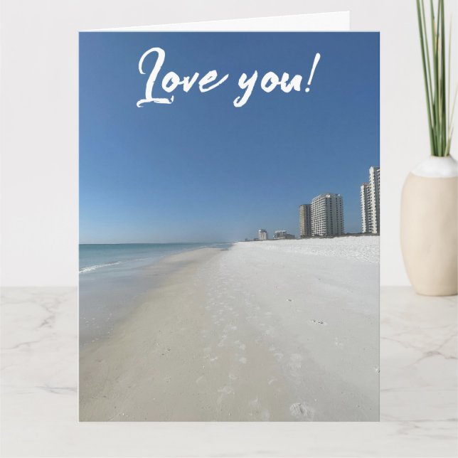 Carte Plage d'amour (Devant)