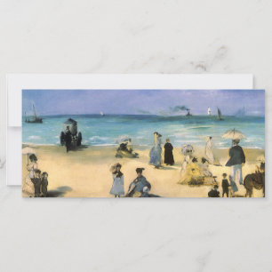 Carte Plage de Boulogne par Edouard Manet, Art Vintage