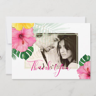 Carte Plage de Paradise Tropical Mariage Florales vibran