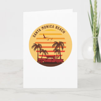Carte Plage de Père Noël Monica
