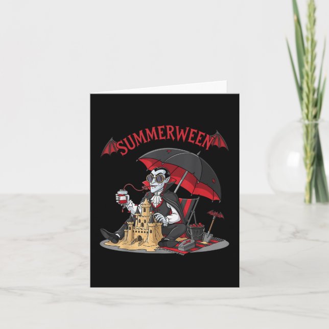 Carte Plage de vampire de Summerween Dracula Château de  (Devant)