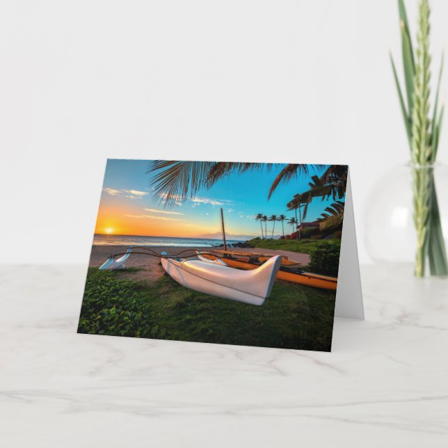 Carte Plage du sud de Maui au coucher du soleil | Maui, (Devant)
