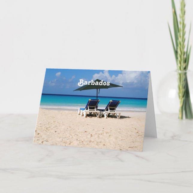 Carte Plage en Barbade (Devant)
