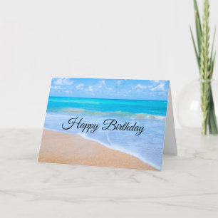 Carte Plage Extraordinaire Scène tropicale Photo Anniver