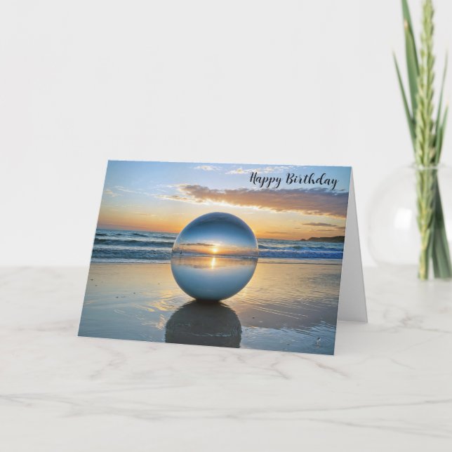 Carte Plage Orb Réflexion Pour Anniversaire (Devant)