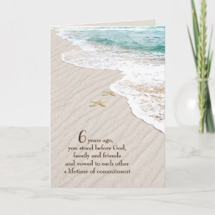 Carte Plage Starfish 6e anniversaire