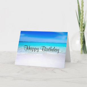 Carte Plage tropicale avec Anniversaire de la mer Turquo