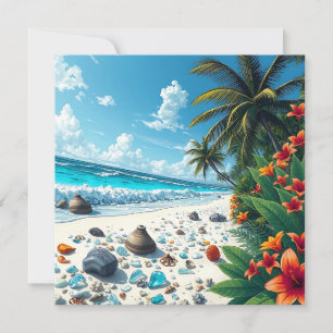 Carte Plage Tropicale Jolie   Non personnalisé