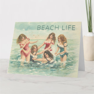 Carte Plage vintage