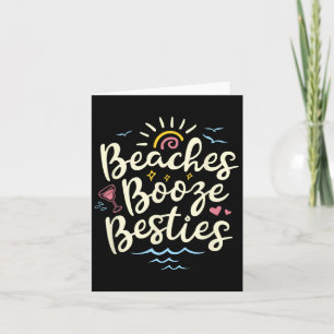 Carte Plages Booze Besties Été Meilleur Ami Filles Tri