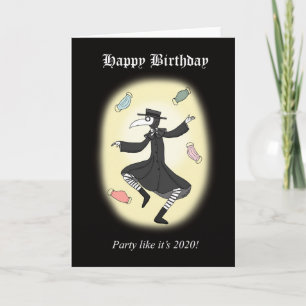 Carte Plague Doctor danse Funny Pandemic Anniversaire