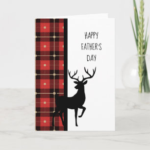 Carte Plaid rouge d'Outdoorsman avec la fête des pères