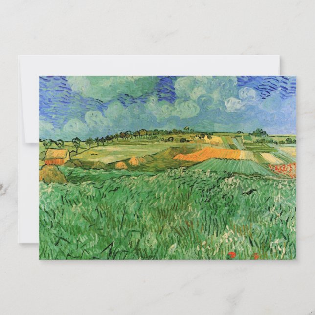 Carte Plaine près d'Auvers par Vincent van Gogh (Devant)