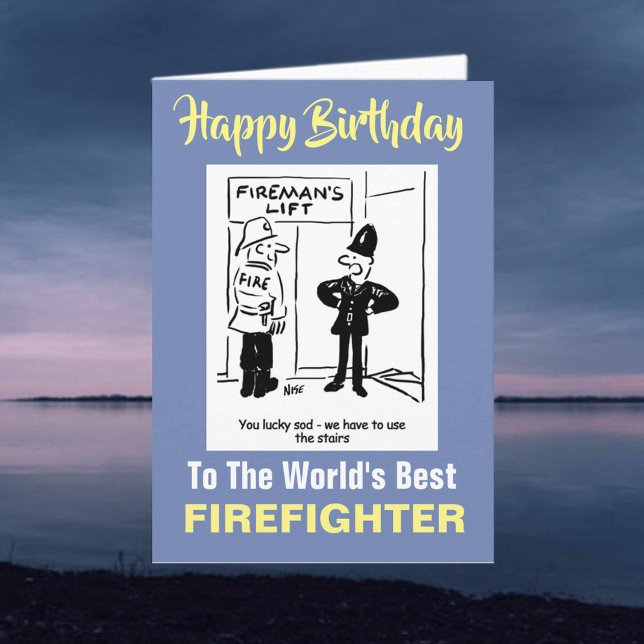 Carte Plaisanterie des pompiers - Joyeux anniversaire (Créateur téléchargé)