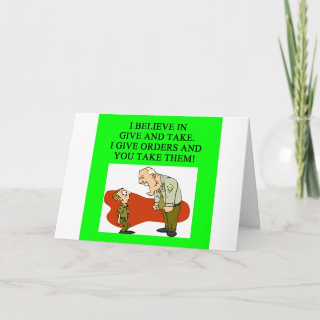 Carte plaisanterie militaire (Devant)