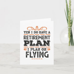 Carte Plan de retraite Flying Gift Drôle