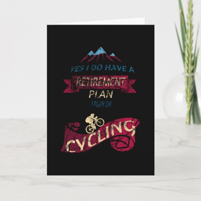 Carte Plan de retraite pour Humour à vélo amusant (Devant)