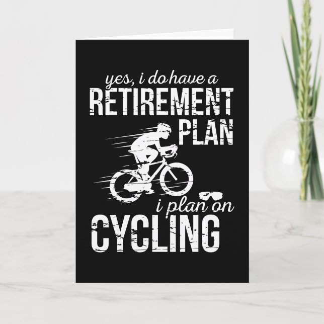 Carte Plan de retraite Vélo vélo vélo (Devant)