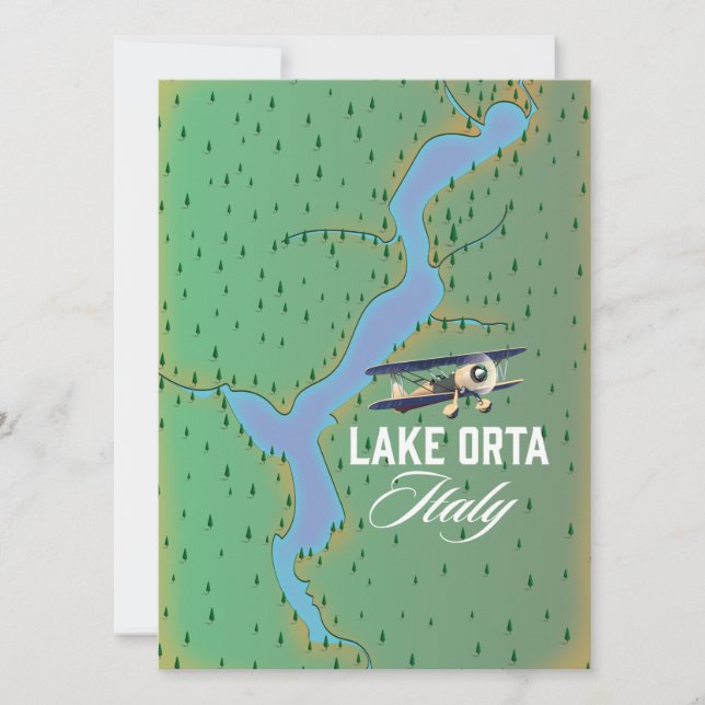 Carte Plan du lac d'Orta Italie (Devant)