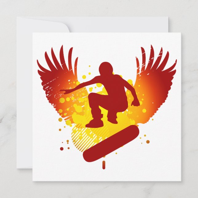 Carte planche à roulettes hi-fi (Devant)