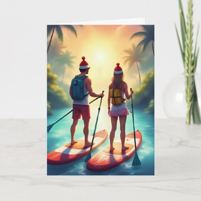 Carte Planche de paddleboard pour l'aventure des vacance (Devant)