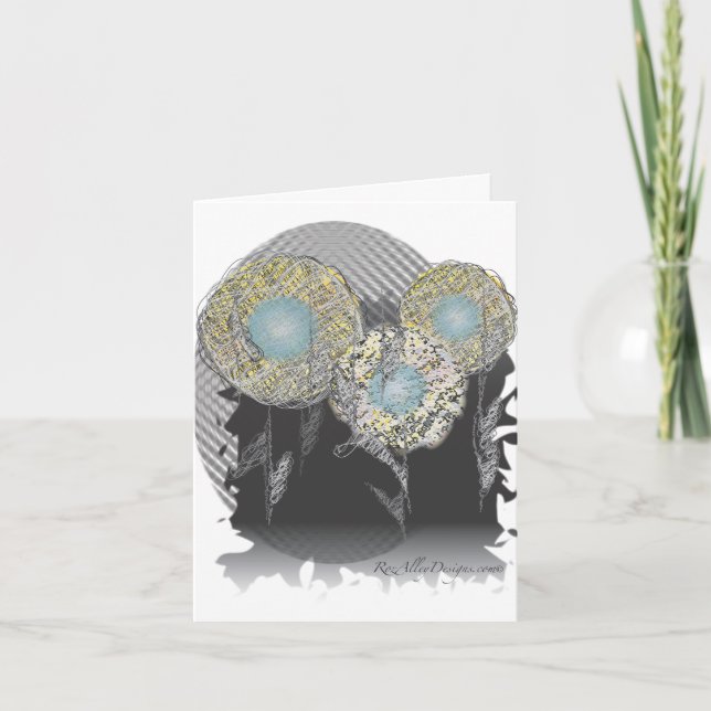 Carte Planète à fleurs (Devant)