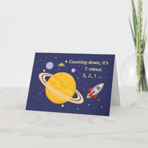 Carte Planètes d'anniversaire dans l'espace extra-atmosp