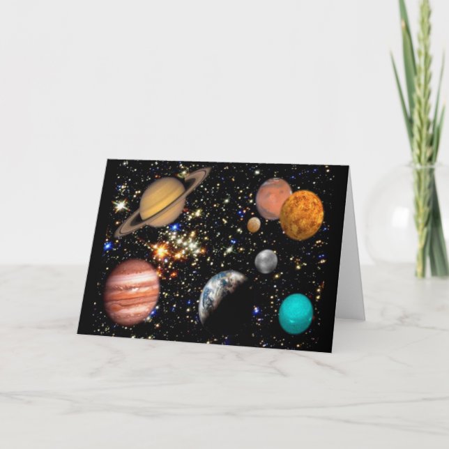 Carte Planètes système solaire (Devant)