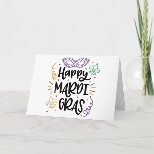 CARTE PLANS ROMANTIQUES POUR ***MARDI GRAS*** (Devant)