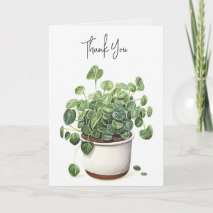Carte Plante à pointillés Merci