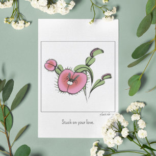Carte Plante mignonne piège de Vénus pour la Saint-Valen