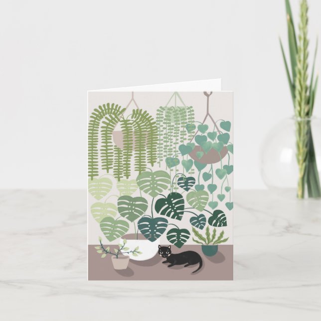Carte Plantes et chat (Devant)