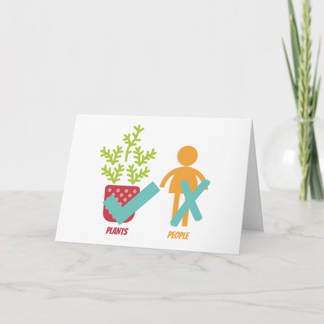 Carte Plants Yes People No (Devant)