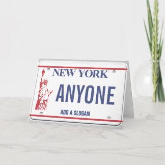 Carte Plaque de licence New York (personnalisée)