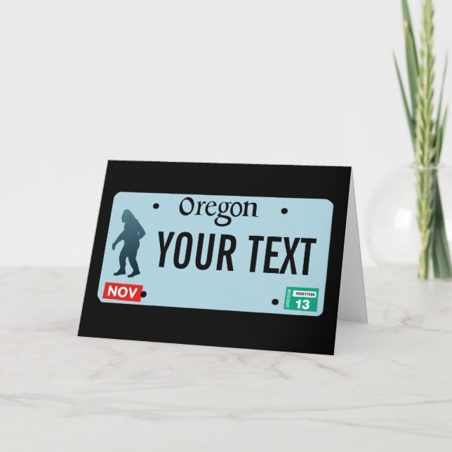 Carte Plaque de licence Oregon Sasquatch (Devant)
