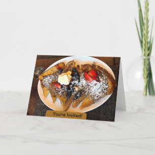 Carte Plaque de pain français avec des fruits