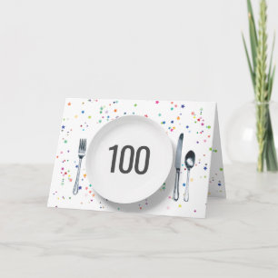 Carte Plaque et argenterie pour 100e anniversaire