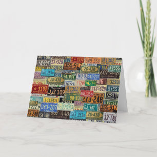 Carte Plaques de licence vintages