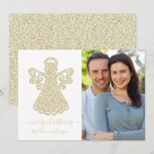 Carte plat Angel Gold Parties scintillant