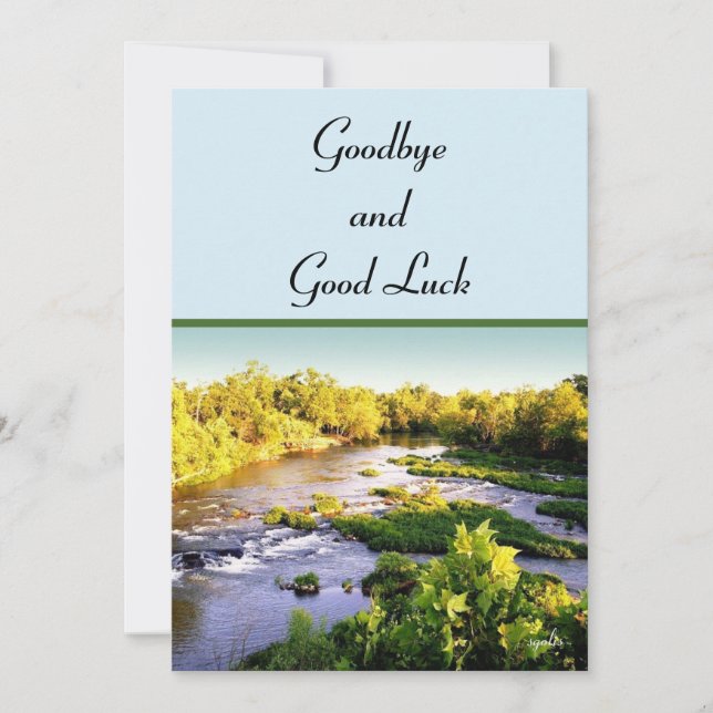 Carte plat au revoir et à la chance (Devant)