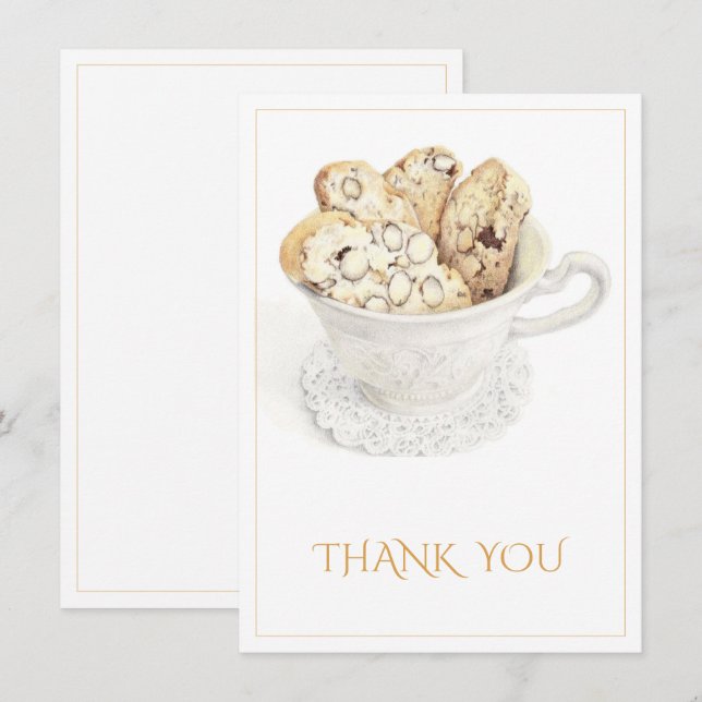 Carte plat BISCOTTI Merci 4.5x6.25 (Devant / Derrière)