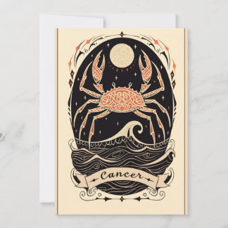 Carte plat - Cancer Celestial Zodiac Art