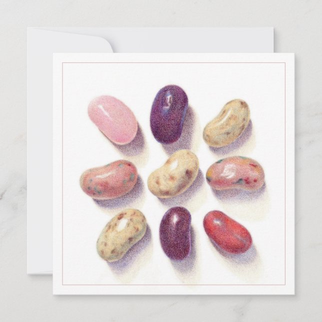 Carte PLAT Carré de 5,25 pouces TIC TOE JELLY BEAN (Devant)