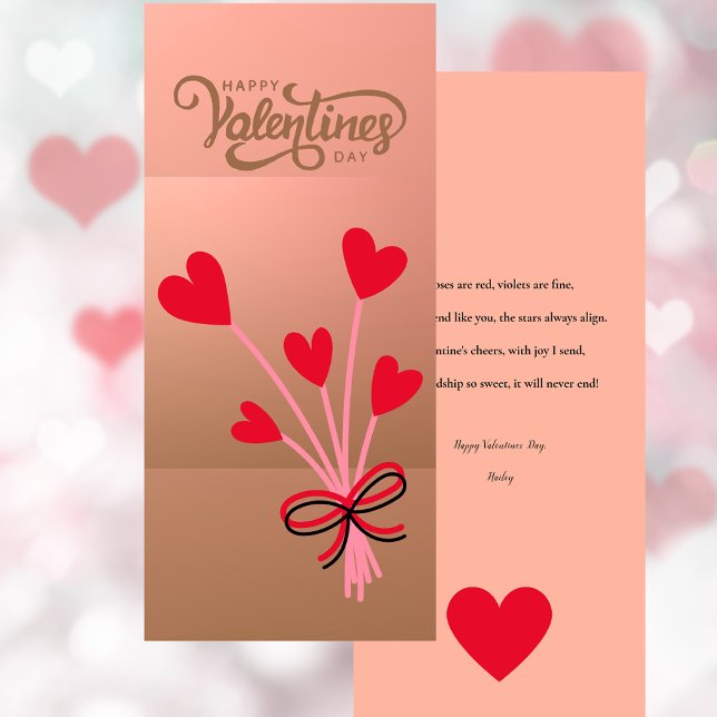 Carte plat d'amitié Heureuse Sainte-Valentin (Créateur téléchargé)