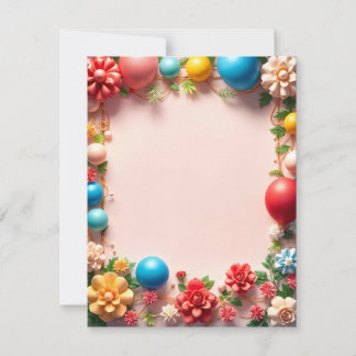 Carte plat d'anniversaire