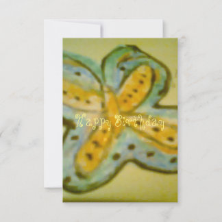 Carte plat d'anniversaire papillon