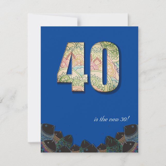 Carte plat de 40e anniversaire (Devant)