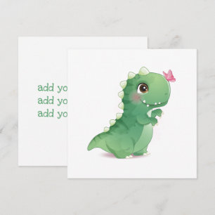 CARTE PLAT : DINOSAUR BÉBÉ - avec TEXTE