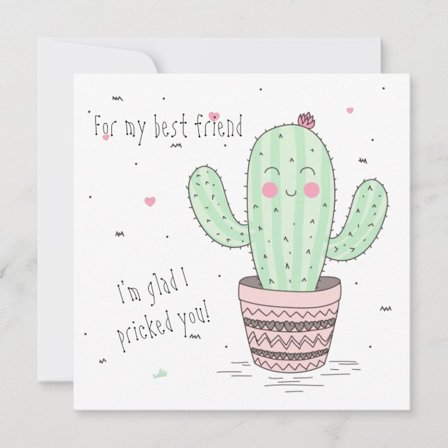Carte Plat du meilleur ami Cactus (Devant)